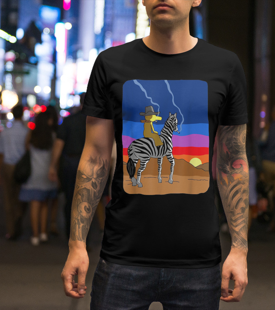 Bandana Madlib Gibbs Quas Riding Zebra At Sunset T-Shirt