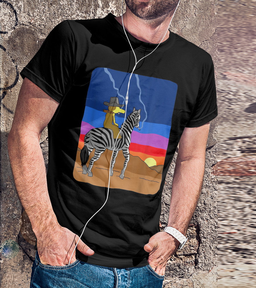 Bandana Madlib Gibbs Quas Riding Zebra At Sunset T-Shirt