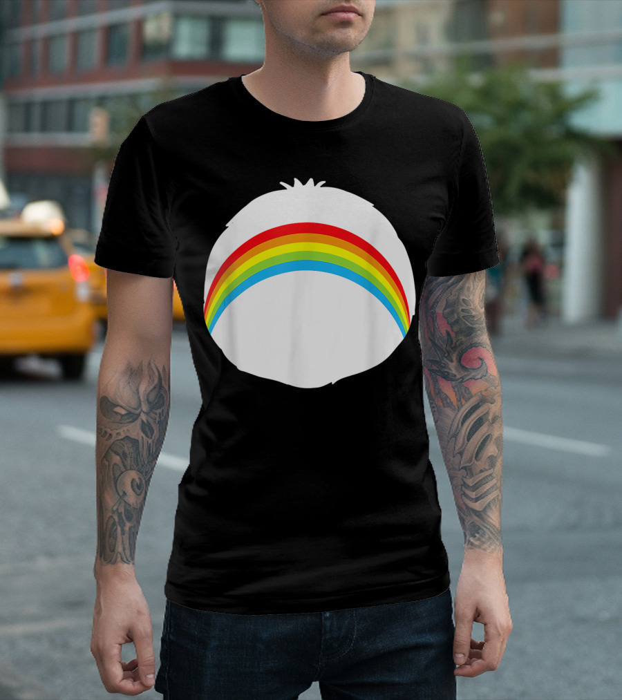 Bear Costume Funny Cheer Rainbow Bear T-Shirt