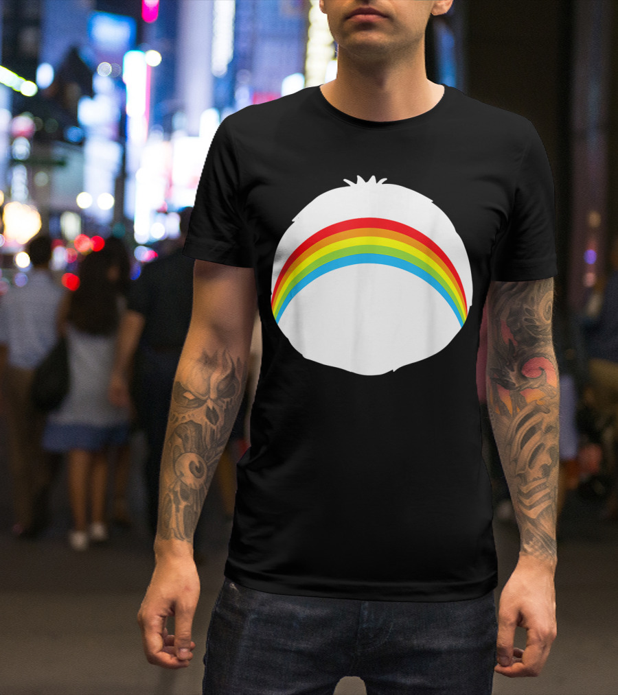 Bear Costume Funny Cheer Rainbow Bear T-Shirt
