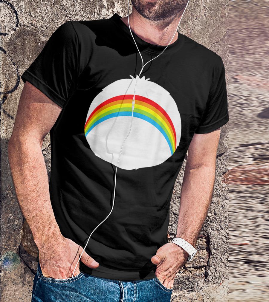 Bear Costume Funny Cheer Rainbow Bear T-Shirt