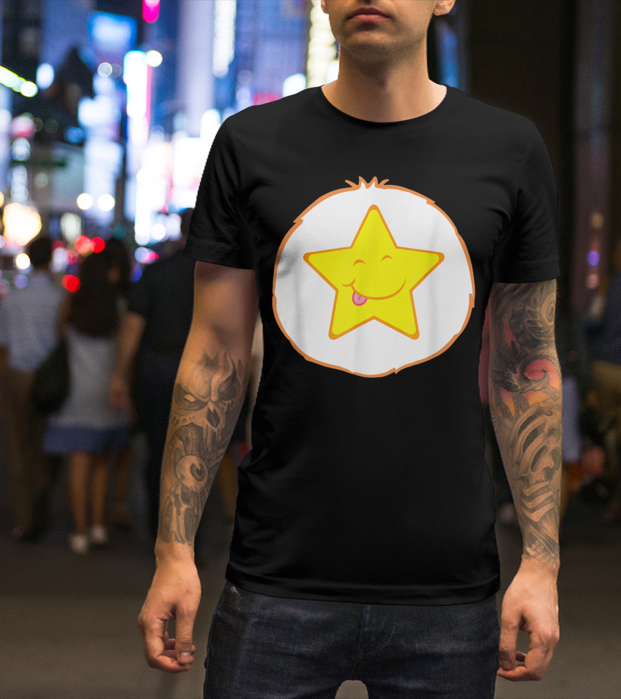 Bear Costume Funny Laugh A Lot Happy Star Face T-Shirt