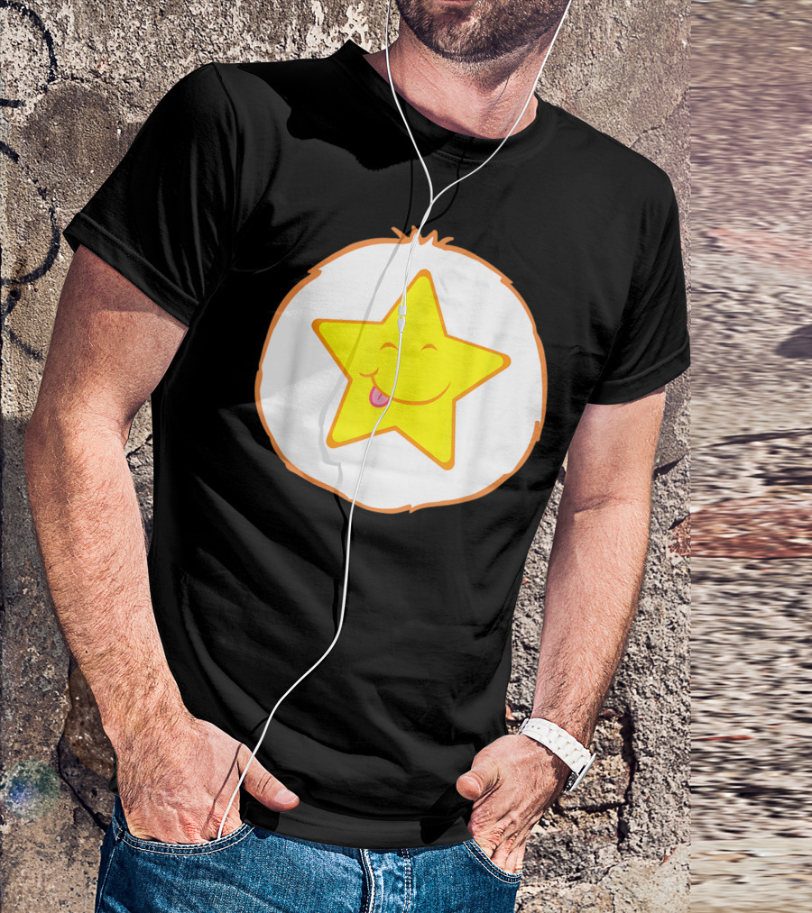 Bear Costume Funny Laugh A Lot Happy Star Face T-Shirt