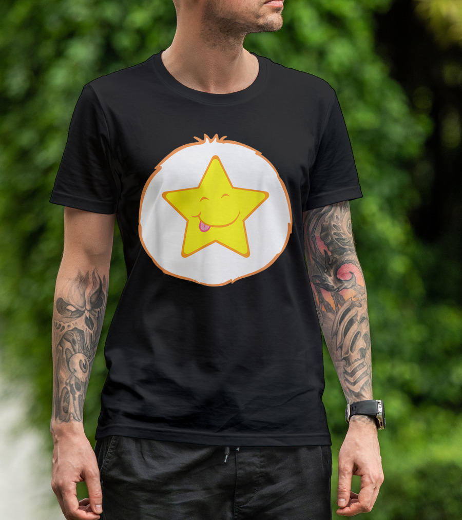 Bear Costume Funny Laugh A Lot Happy Star Face T-Shirt