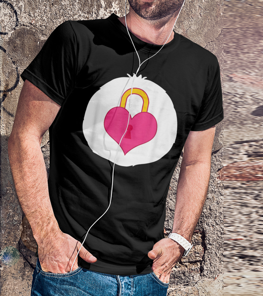 Bear Costume Funny Secret Heart Lock T-Shirt
