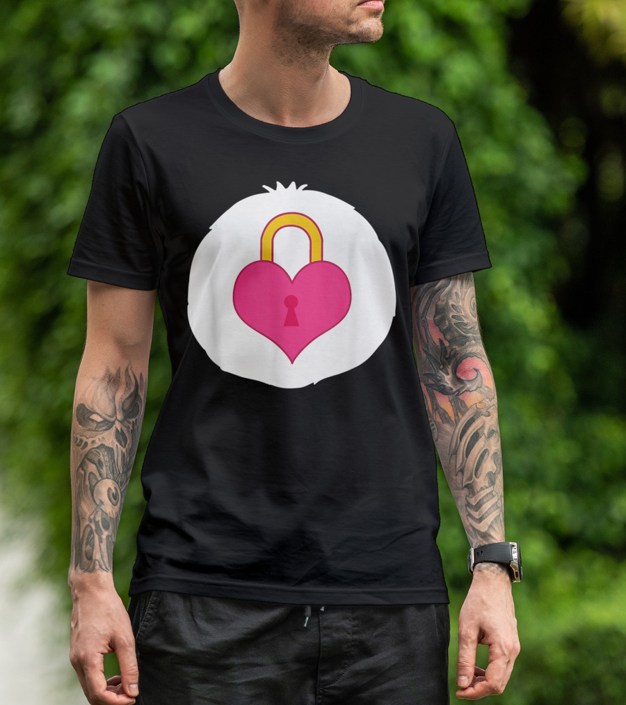 Bear Costume Funny Secret Heart Lock T-Shirt