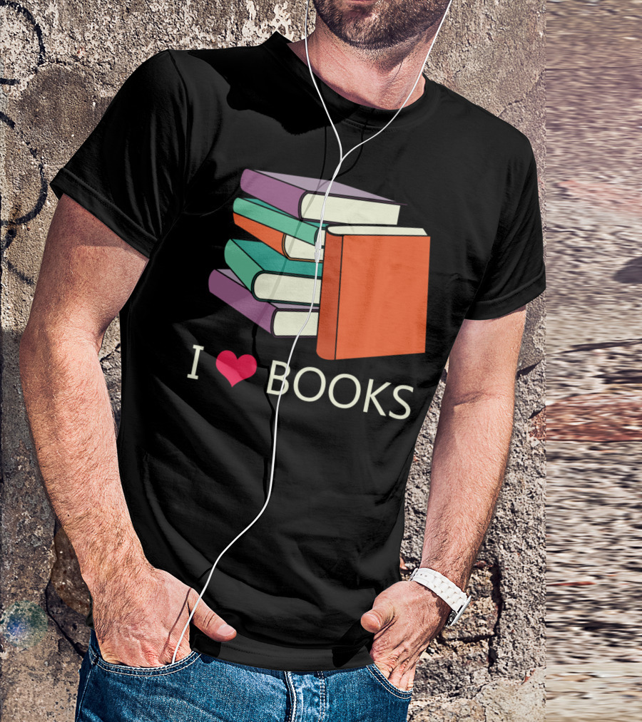 I Love Books Book Reader Heart T-Shirt