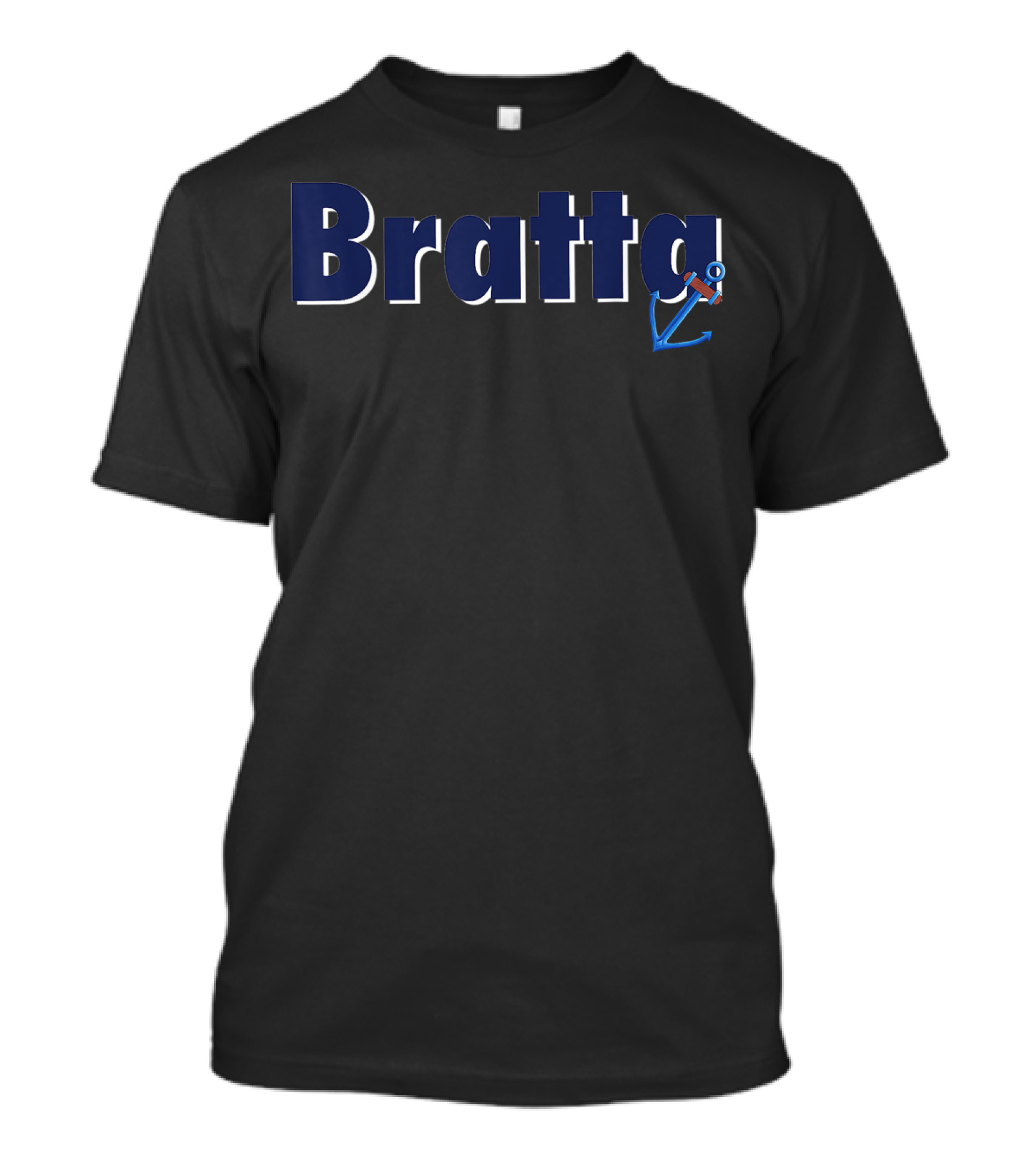 Bratta Nautical Anchor Typography T-Shirt