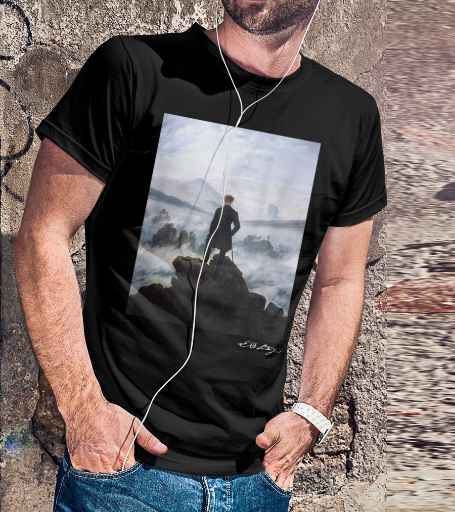 Caspar David Friedrich Wanderer Above The Sea Of Fog T-Shirt