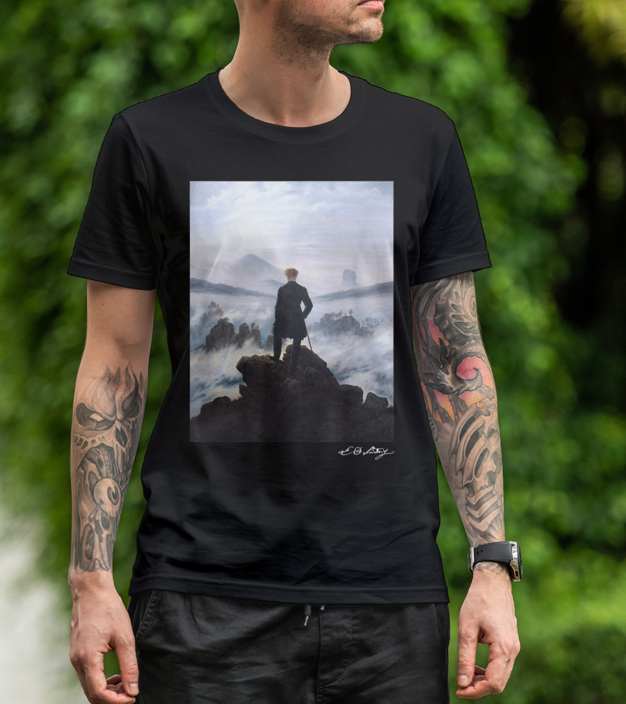 Caspar David Friedrich Wanderer Above The Sea Of Fog T-Shirt