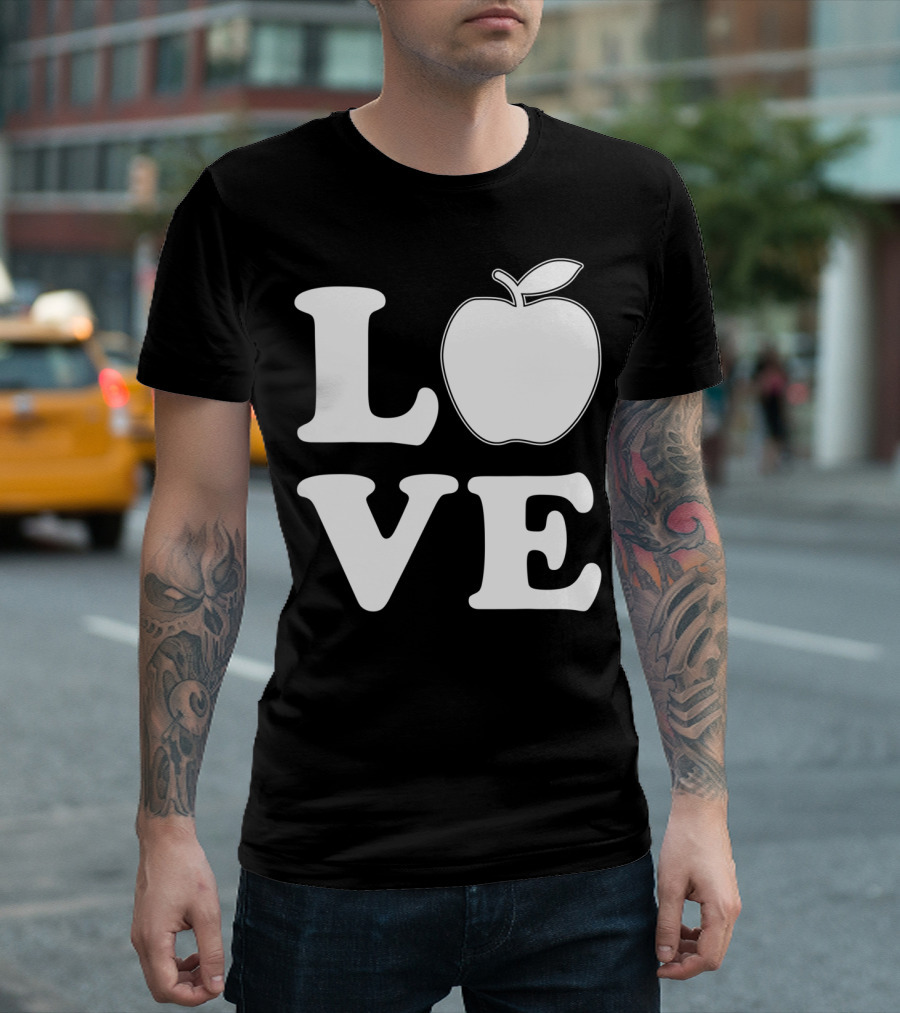 Chicago Teachers Union Love Apple Red for Ed T-Shirt