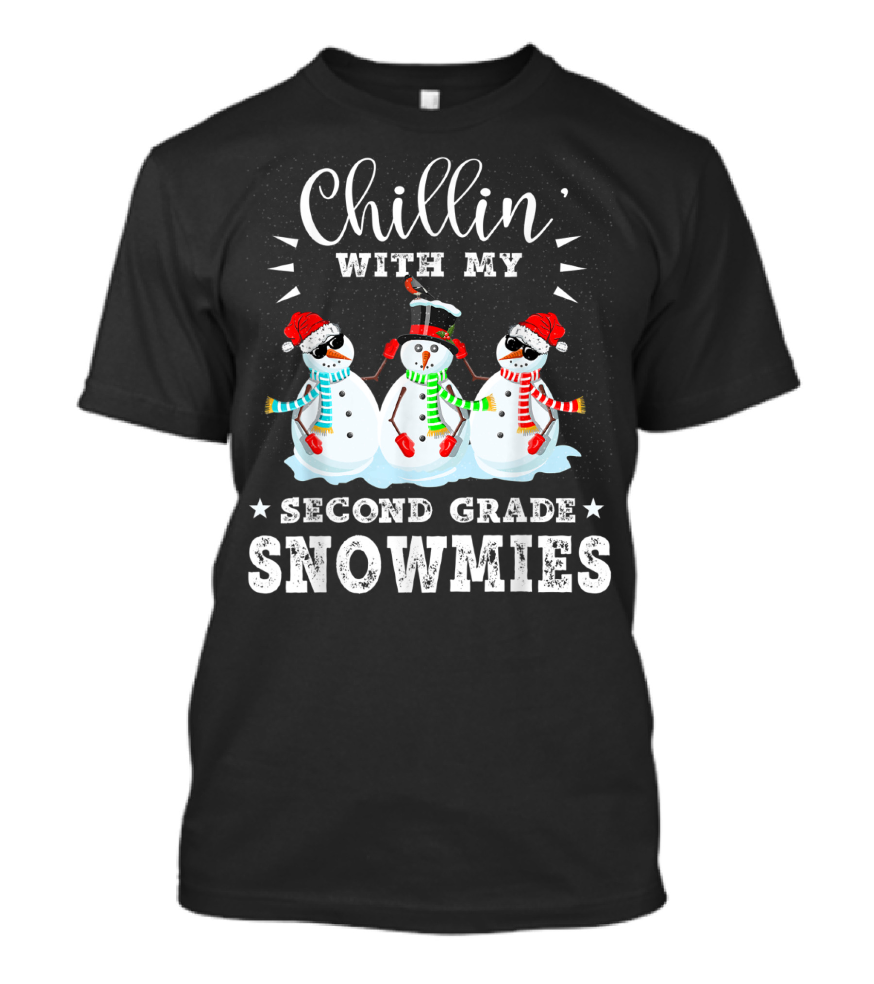 Chillin With My Second Grade Snowmies Winter Snowmen Fun T-Shirt