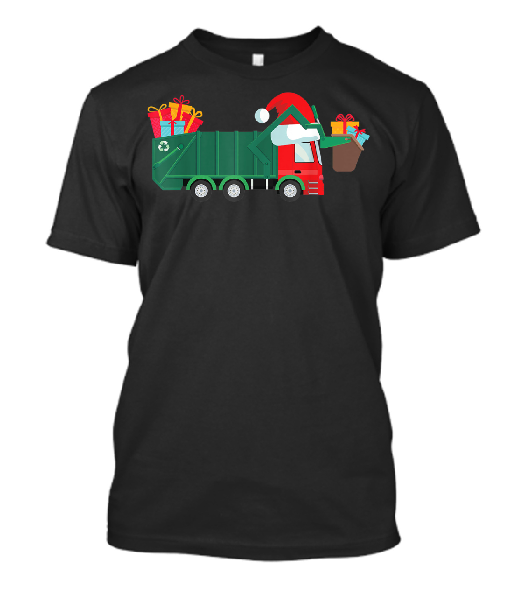 Christmas Garbage Truck Kids Santa Recycling Gifts T-Shirt