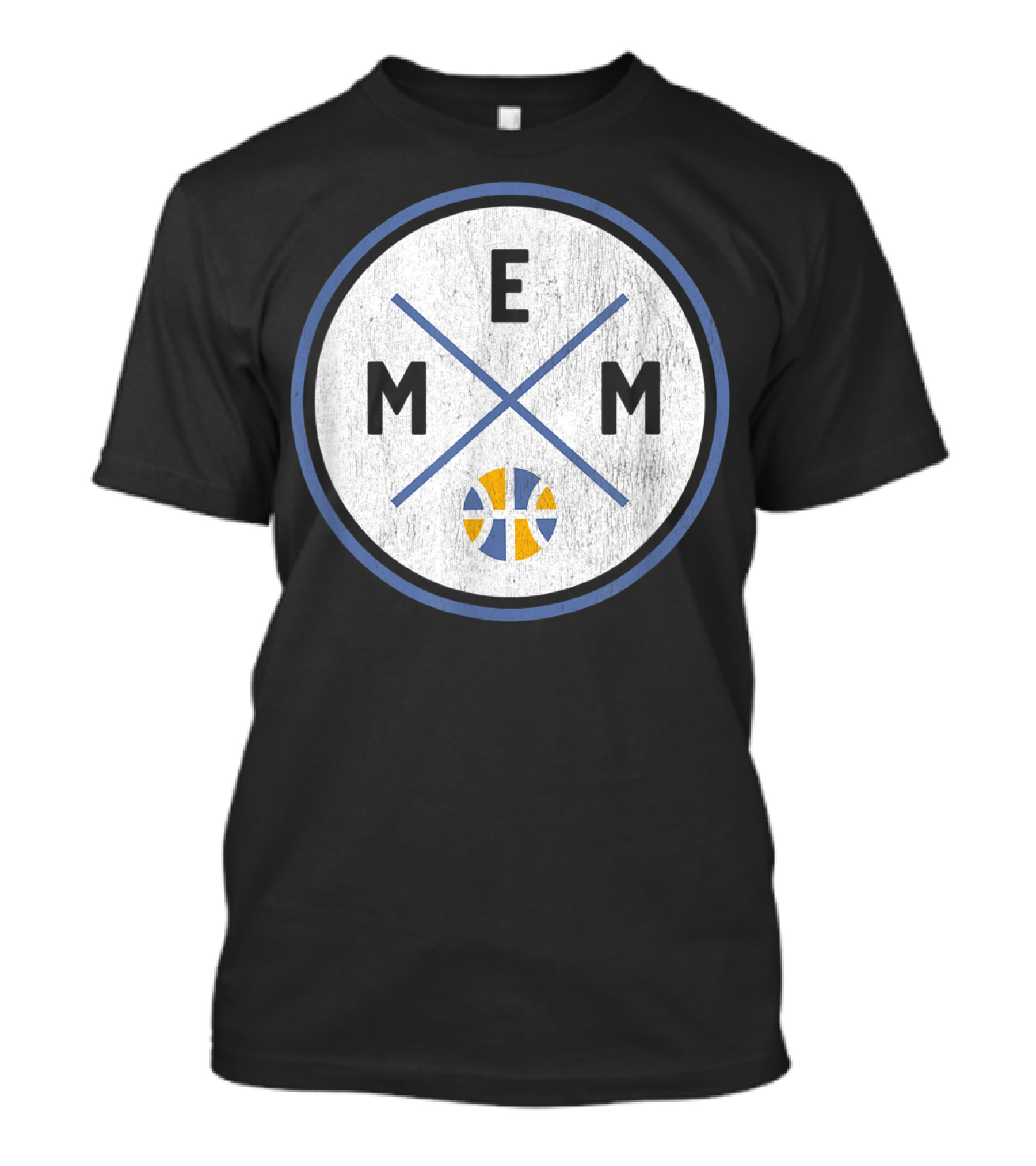 Classic Memphis Basketball Mem Circular Emblem T-Shirt