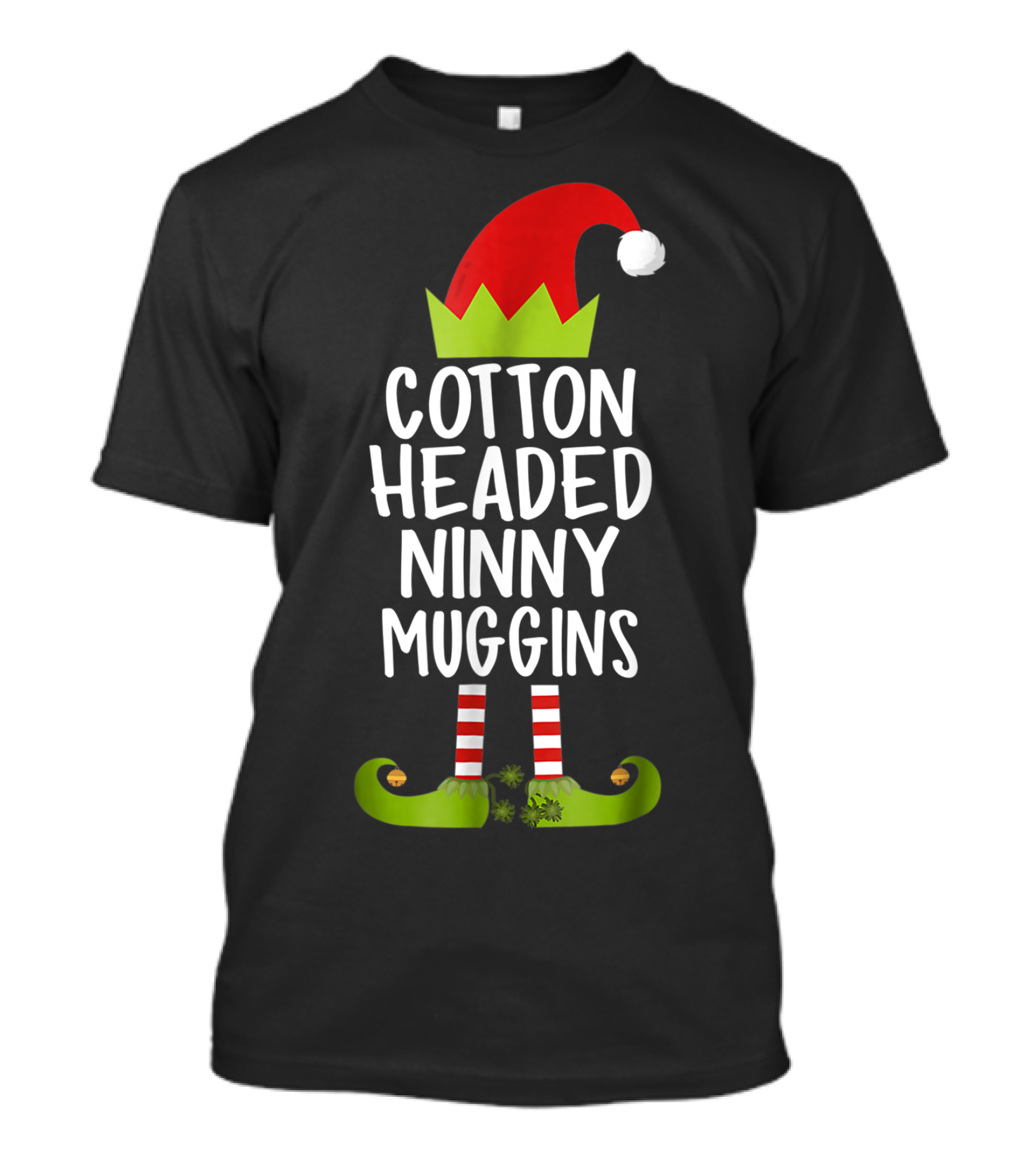Cotton Headed Ninny Muggins Elf Hat And Striped Legs T-Shirt