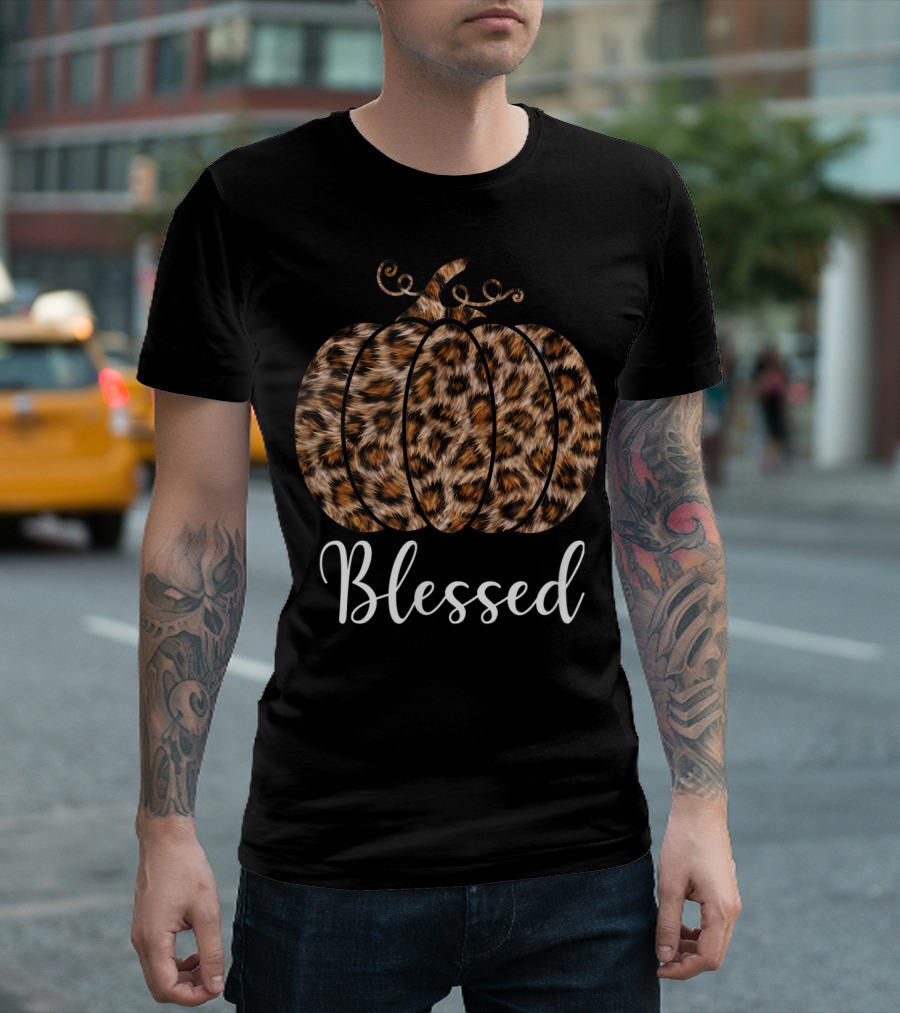 Blessed Leopard Pumpkin Cheetah T-Shirt