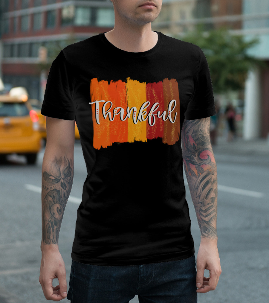 Thanksgiving Thankful Turkey Dinner Food Cute Thankful T-Shirt
