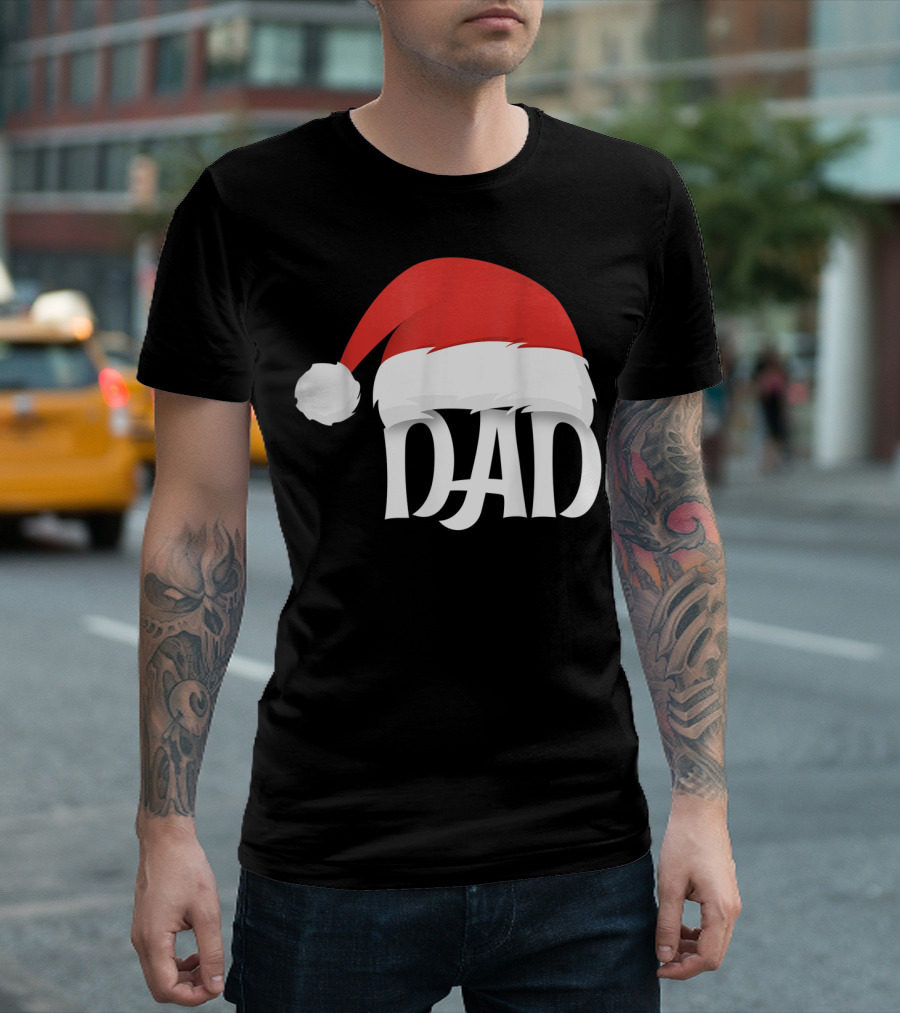 Dad Santa Hat Christmas T-Shirt