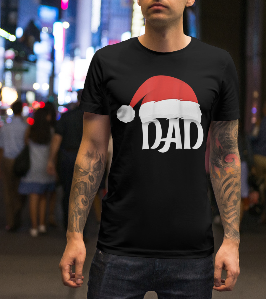 Dad Santa Hat Christmas T-Shirt