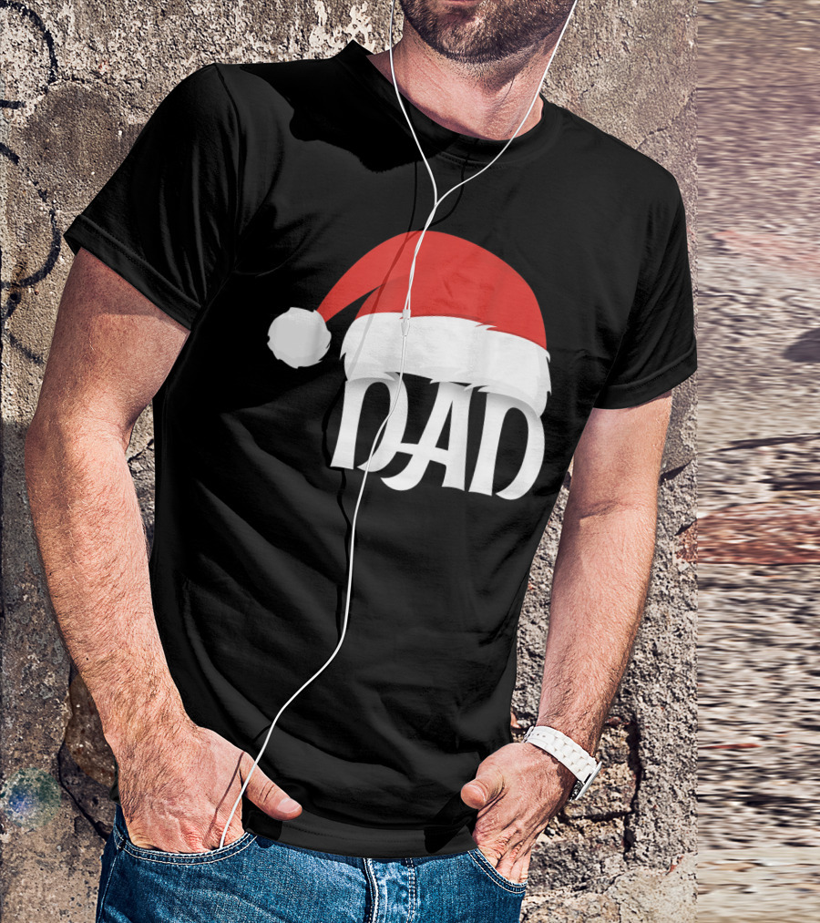 Dad Santa Hat Christmas T-Shirt