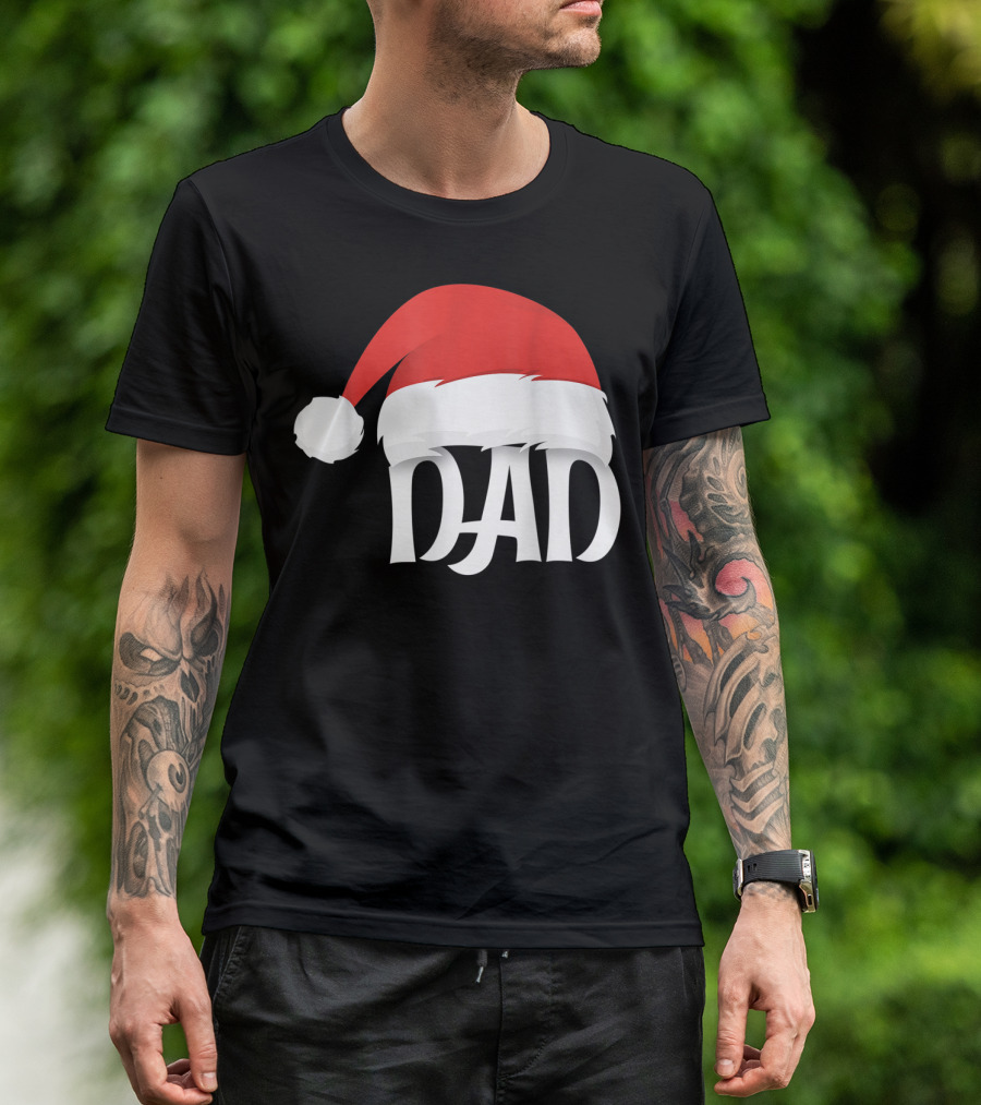 Dad Santa Hat Christmas T-Shirt