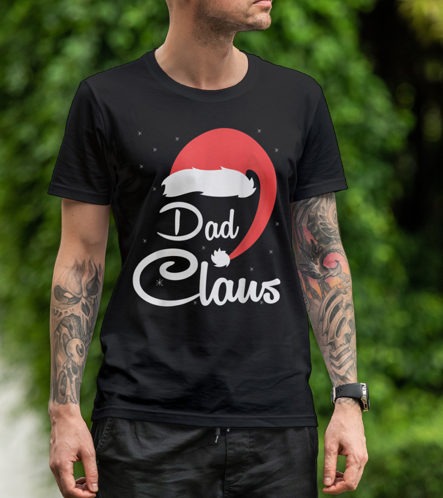 Dad Claus Santa Hat Christmas T-Shirt