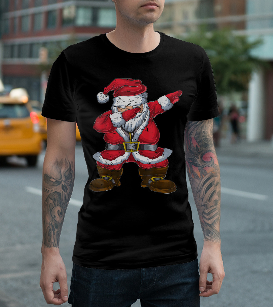 Santa Claus Dabbing Christmas Vintage Boys Xmas E2 T-Shirt