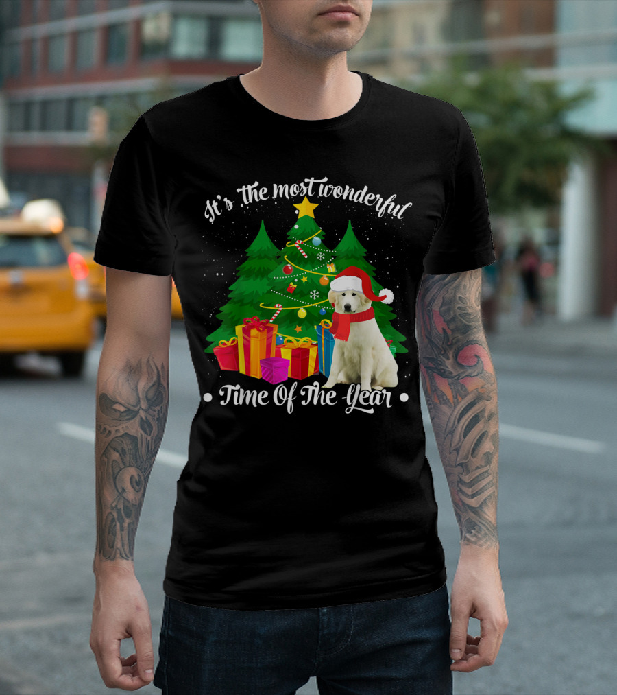 It's The Most Wonderful Time Of The Year Great Pyrenees Christmas Tree T-Shirt