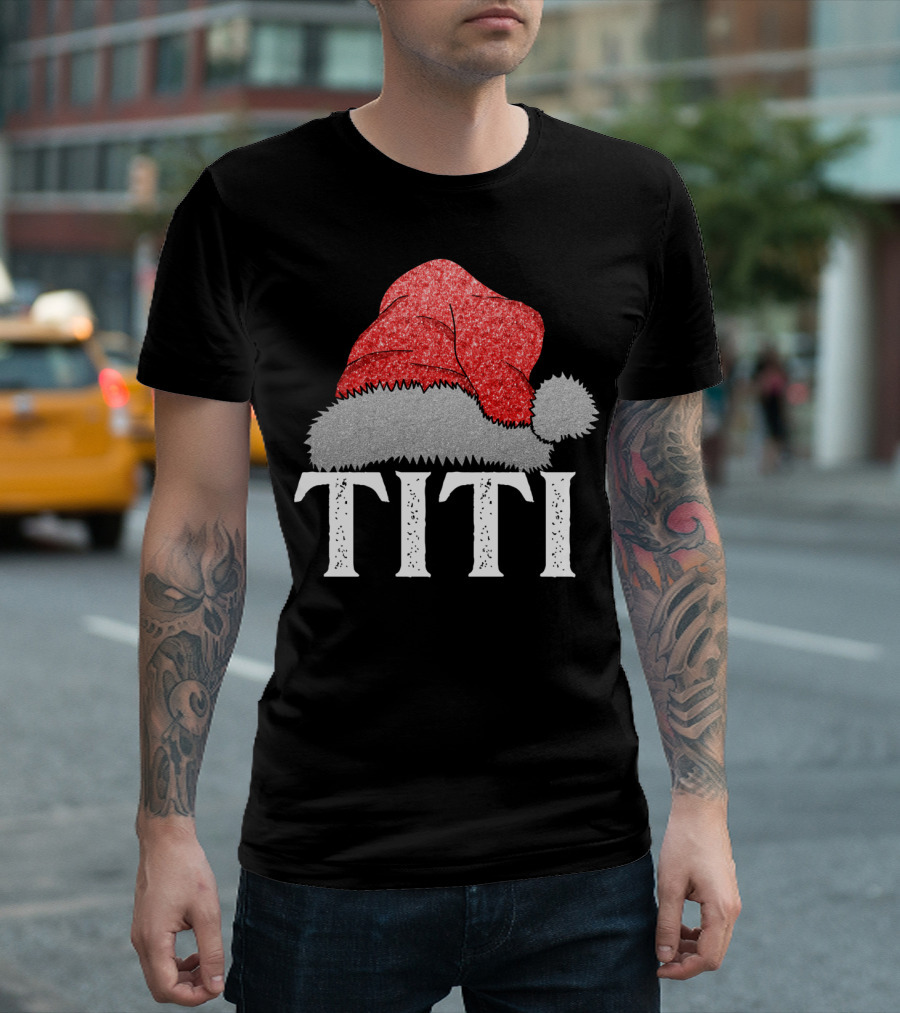Titi Wearing Santa Claus Christmas Hat T-Shirt