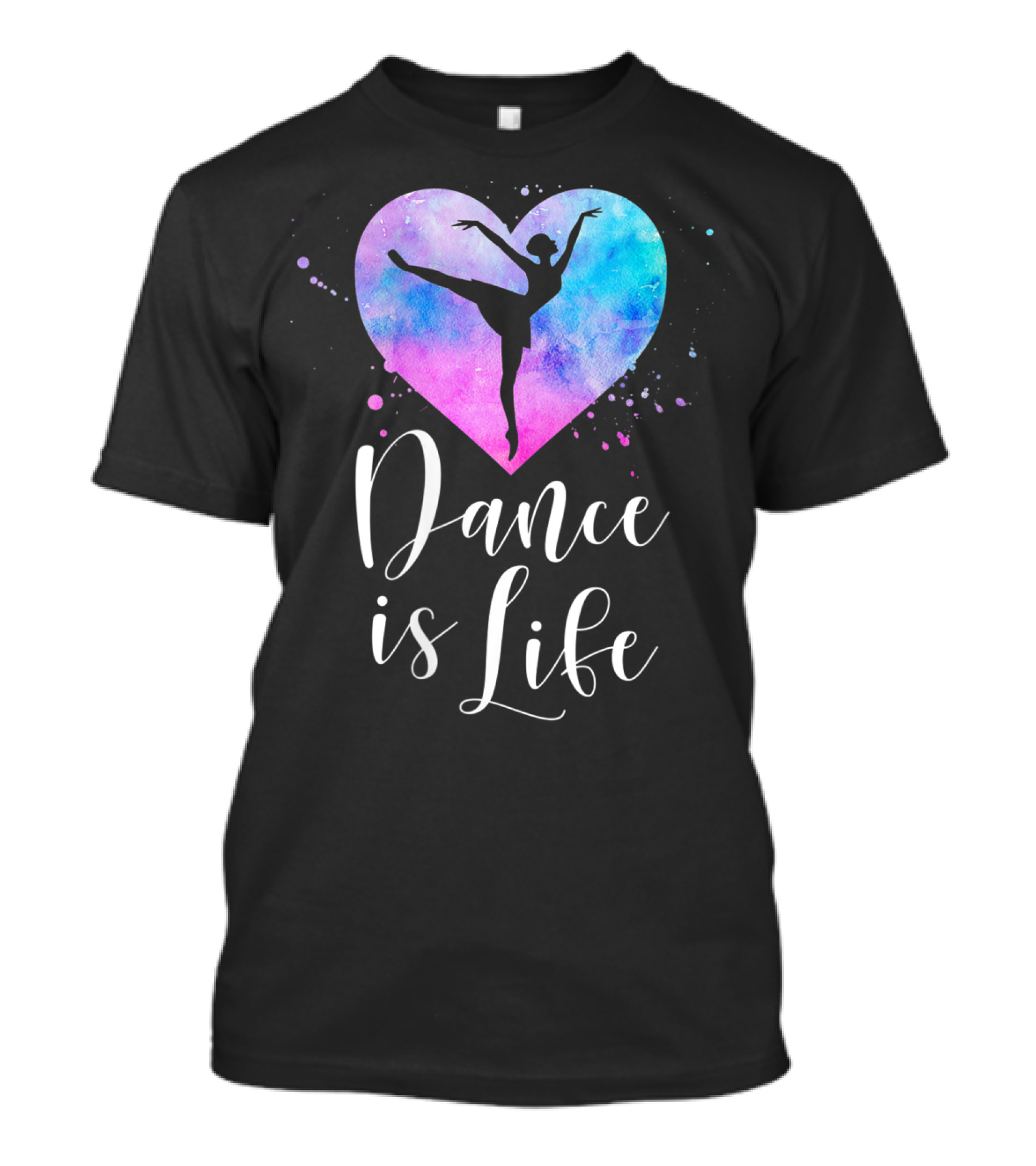 Dance Is Life Ballet Dancer Ballerina Heart T-Shirt