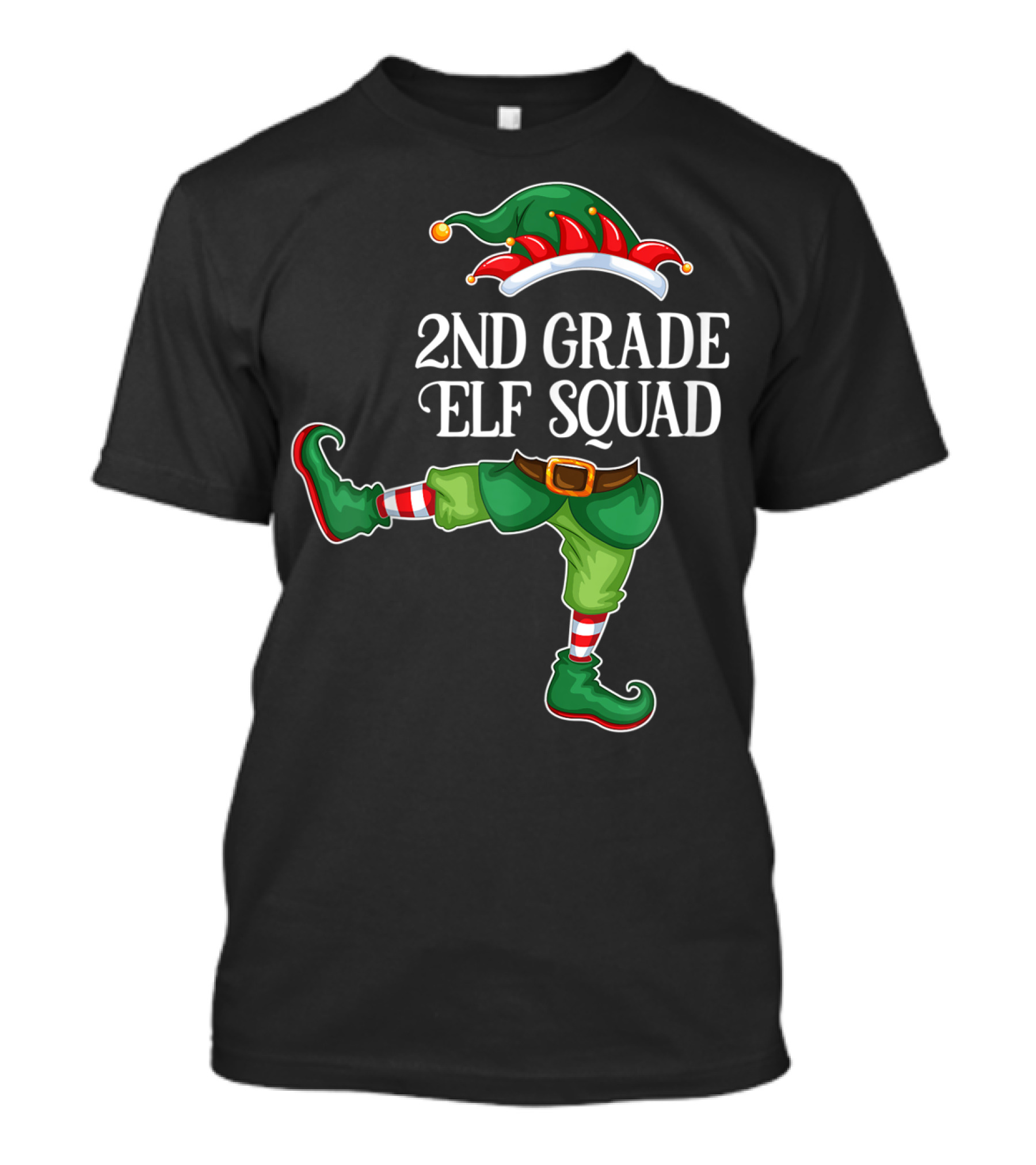 2Nd Grade Elf Squad Christmas Matching Teacher Holiday T-Shirt