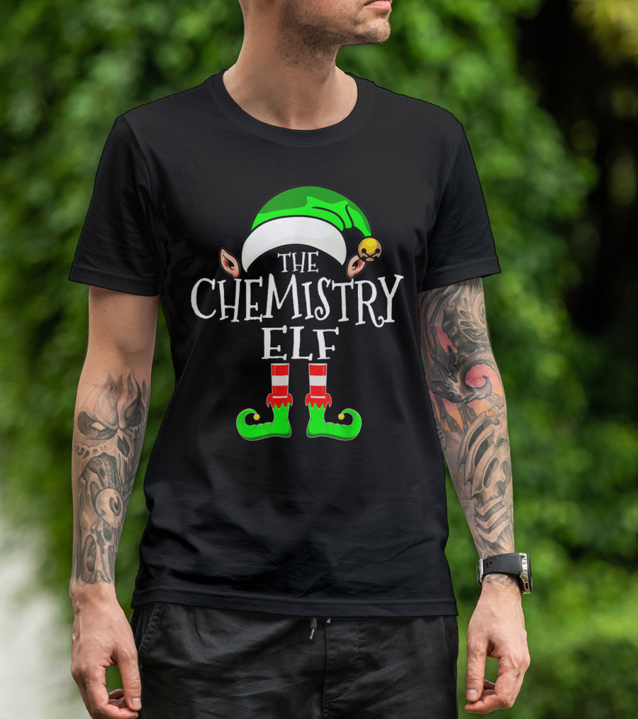 The Chemistry Elf Family Matching Group Christmas Elf Costume T-Shirt