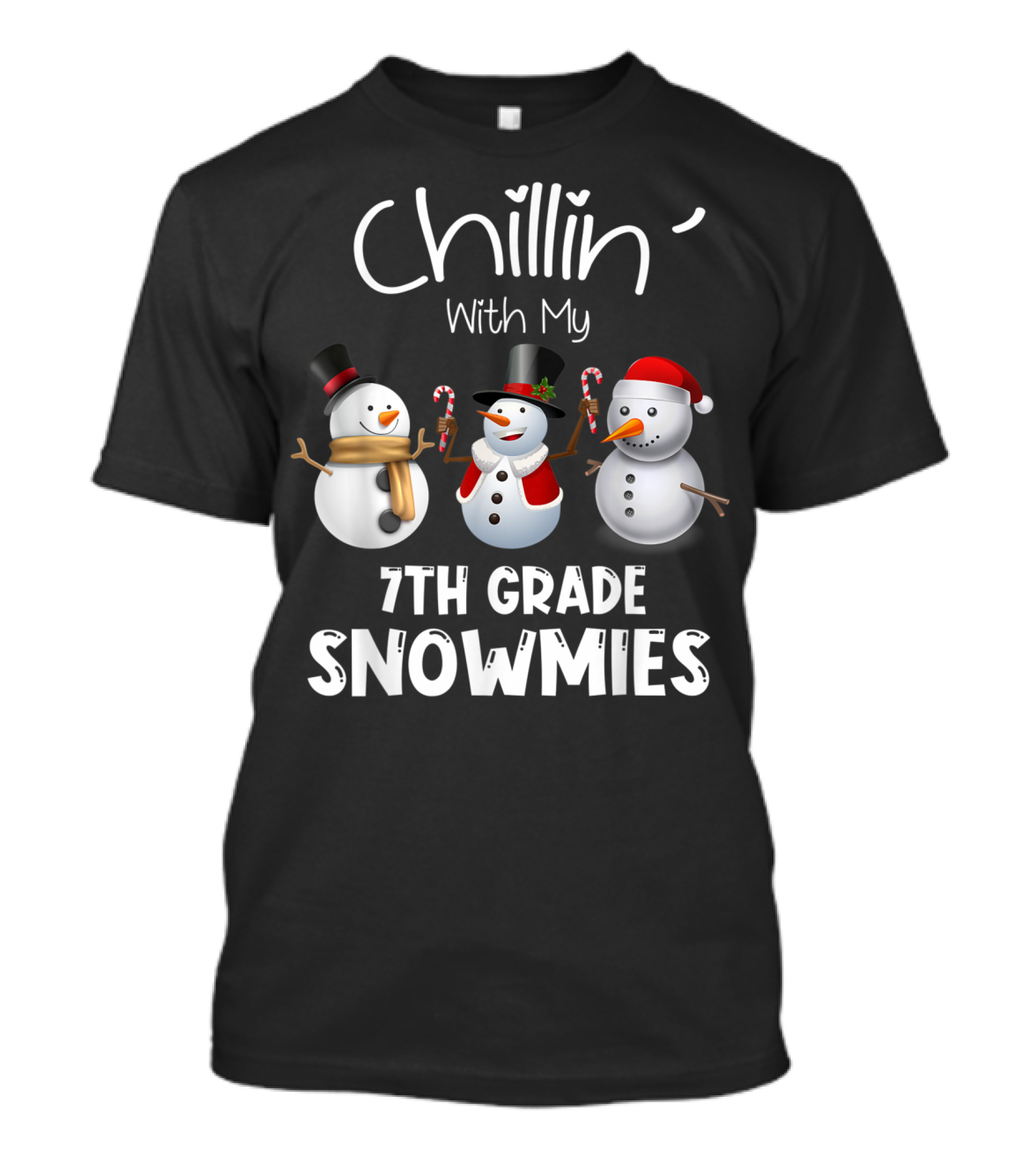Chillin' With My 7Th Grade Snowmies Friends T-Shirt