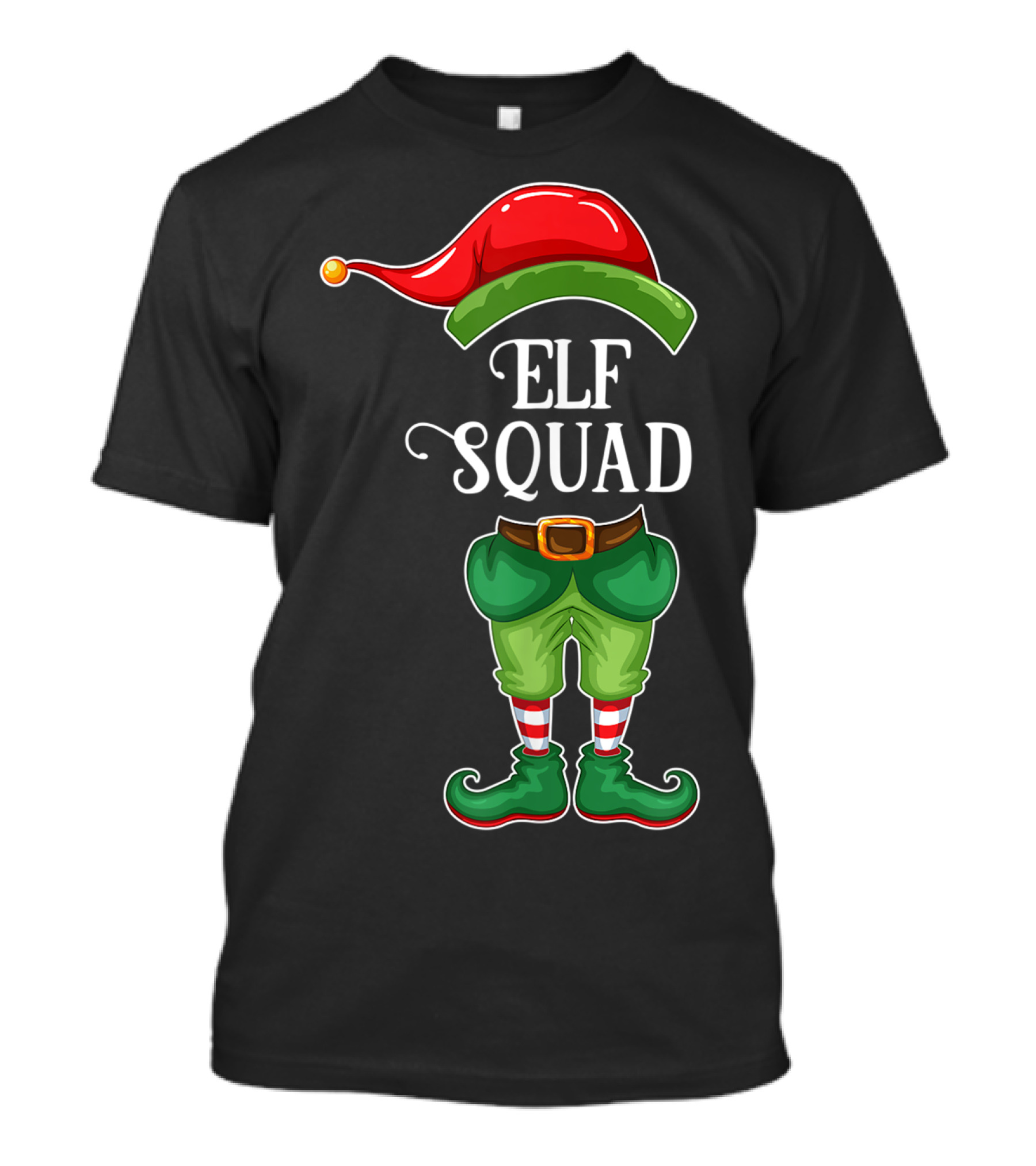Elf Squad Matching Family Christmas Outfit With Hat And Shoes T-Shirt