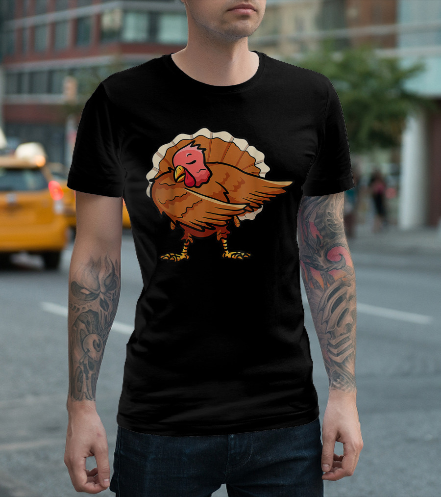 Flossing Turkey With Pilgrim Hat T-Shirt
