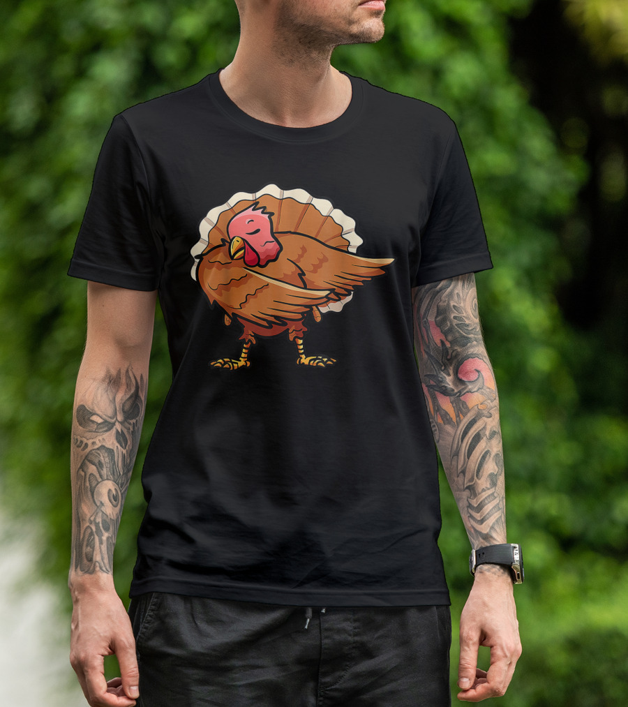 Flossing Turkey With Pilgrim Hat T-Shirt