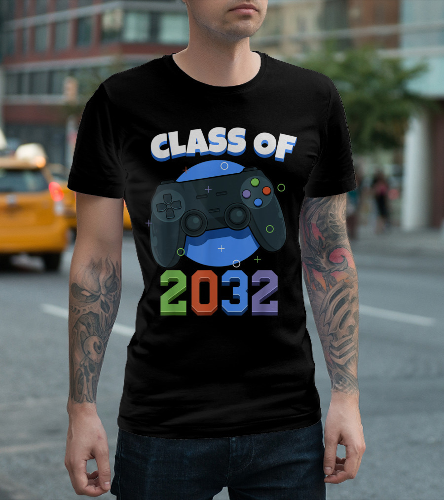 Class Of 2032 Funny Video Game Controller T-Shirt