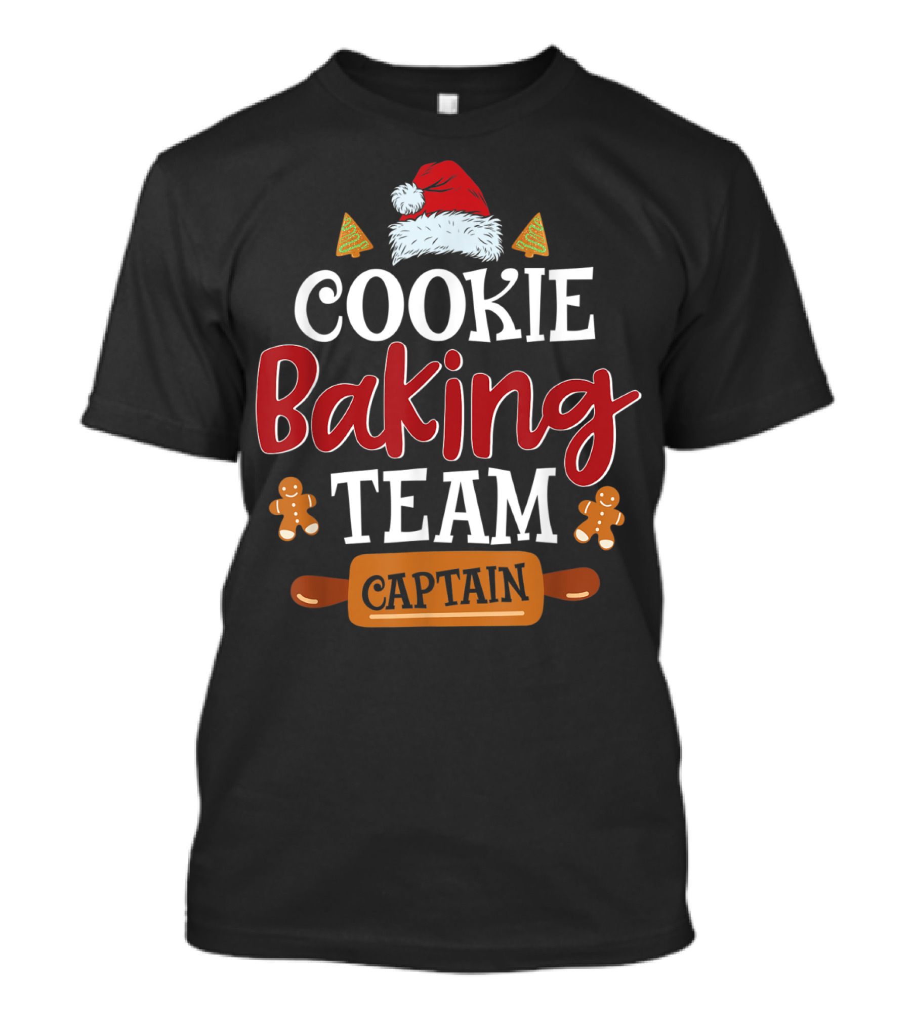 Cookie Baking Team Captain Gingerbread Santa Hat T-Shirt