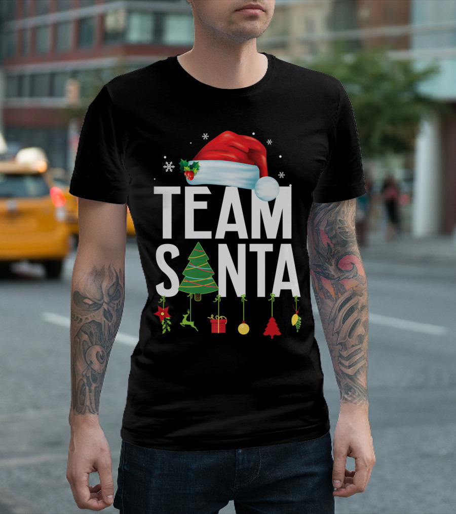 Team Santa Christmas Hat Tree Ornaments T-Shirt