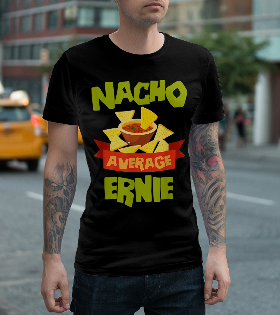 Nacho Average Ernie Chips and Salsa with Red T-Shirt