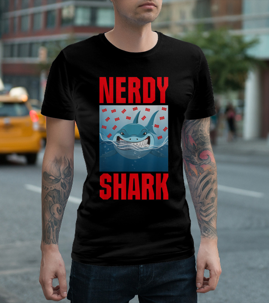 Nerdy Shark Doo Doo Outfit Costume T-Shirt