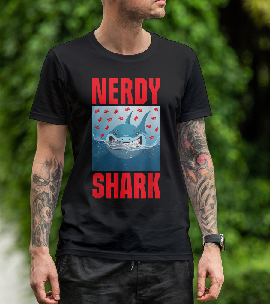 Nerdy Shark Doo Doo Outfit Costume T-Shirt