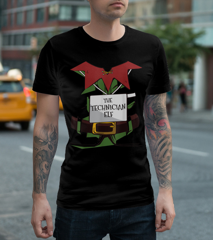 The Technician Elf Costume Family Holiday T-Shirt