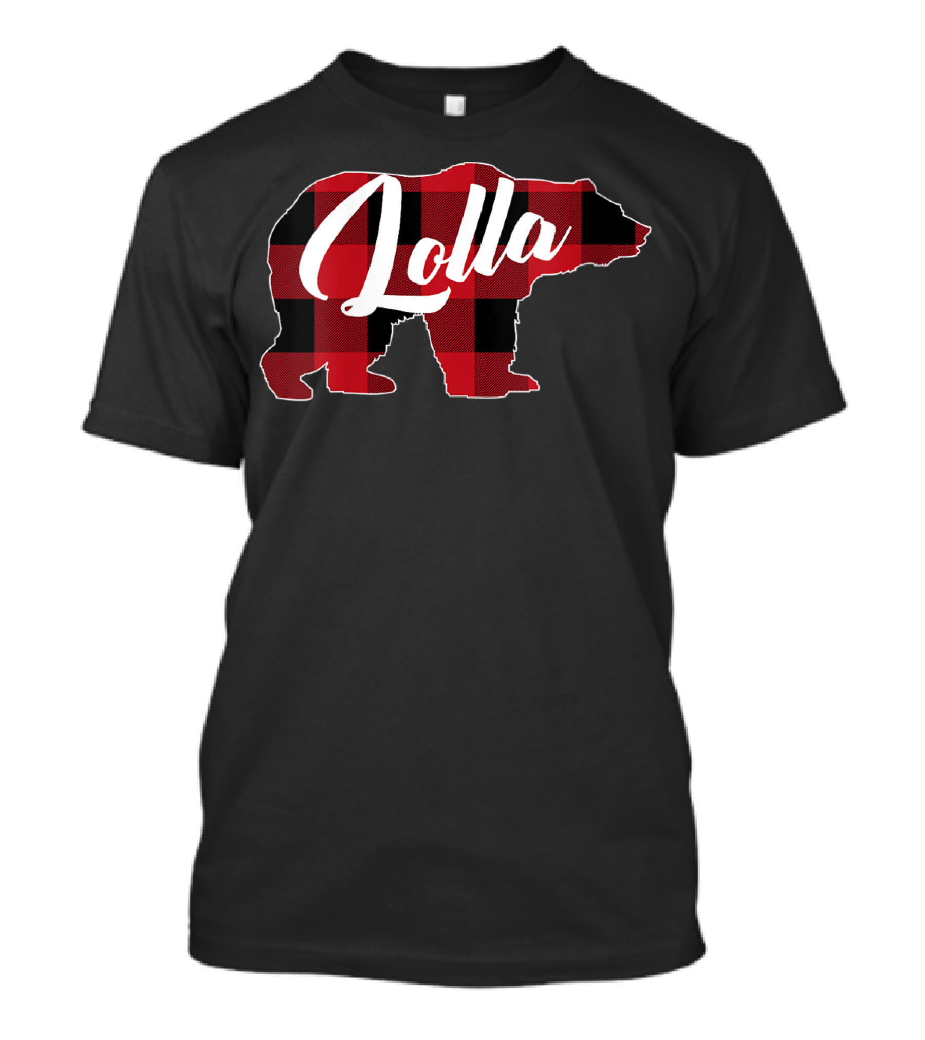 Lolla Red Plaid Buffalo Bear T-Shirt