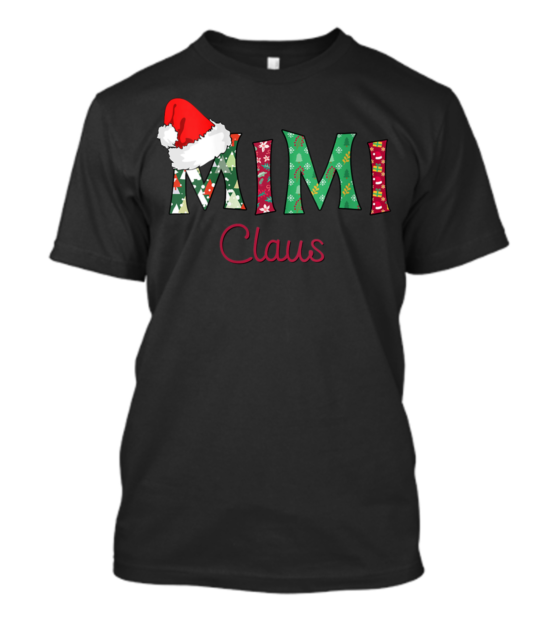 Mimi Claus Santa Hat Christmas T-Shirt