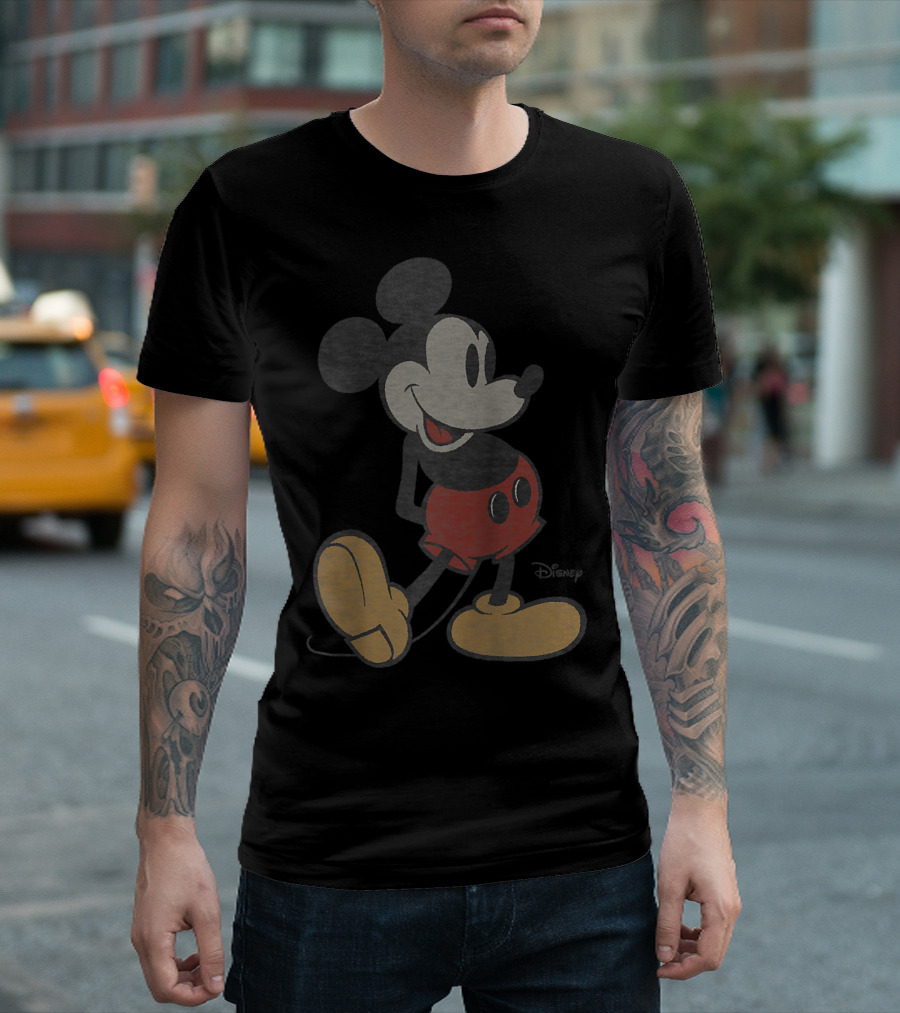 Disney Vintage Style Mickey Mouse Walking Pose T-Shirt