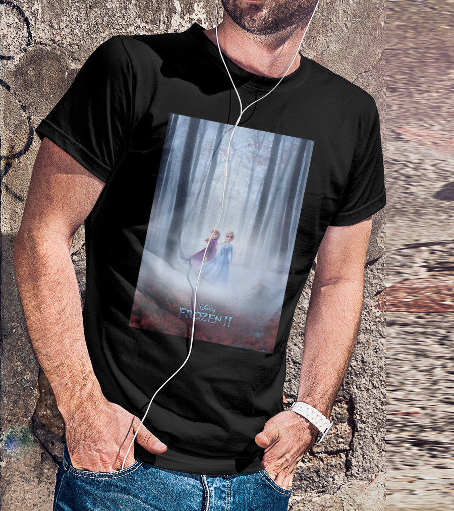 Disney Frozen 2 Anna And Elsa Forest Scene T-Shirt