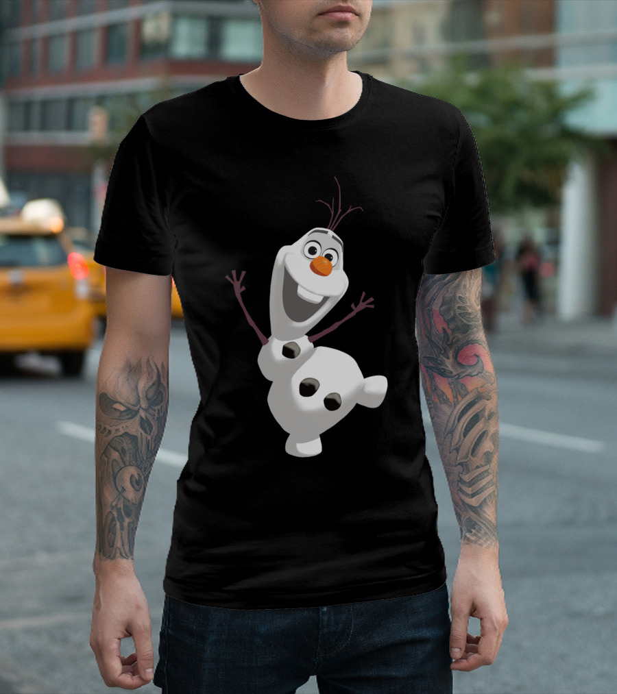 Disney Frozen Olaf Warm Hug Smiling Snowman T-Shirt