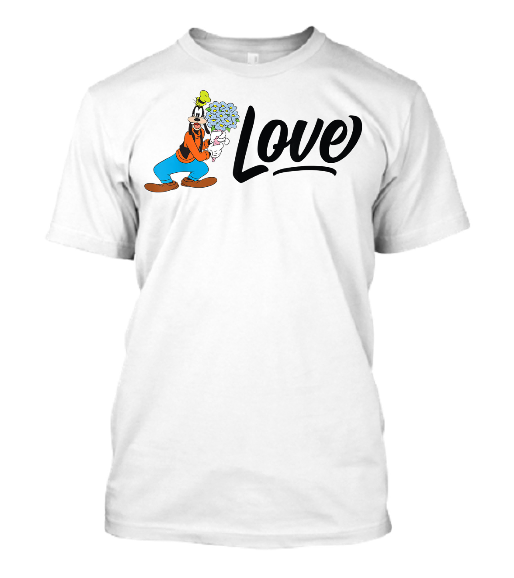 Disney Goofy Holding Flowers Love T-Shirt