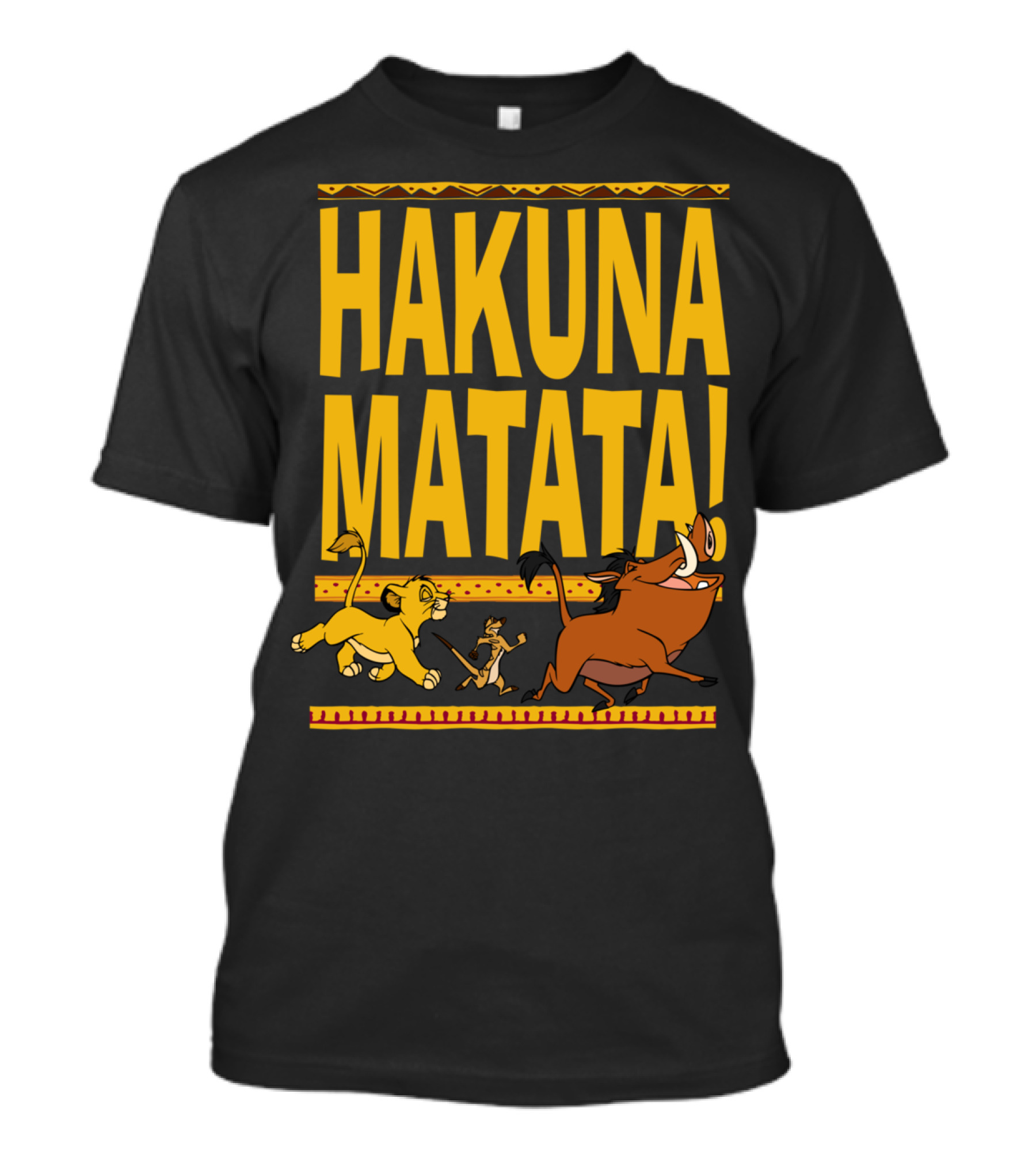 Disney Lion King Hakuna Matata Simba Timon Pumbaa Classic Crew T-Shirt